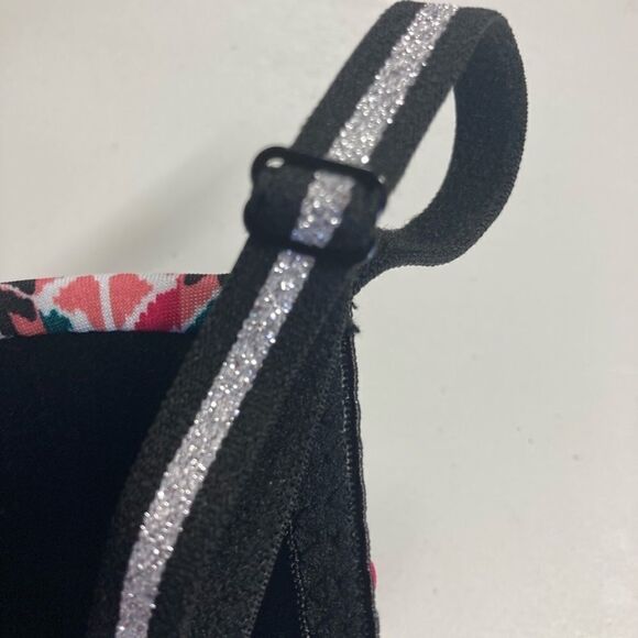 JUST BE, Women’s Geometric Bra, 34B, Black,‎ Green, Peach, Pink, Silver. - Picture 5 of 14